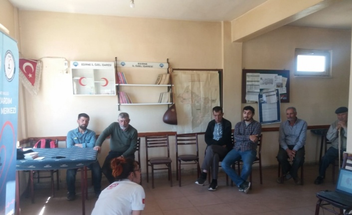 Edirne'de İYEMER'den köylerde ilk yardım eğitimi